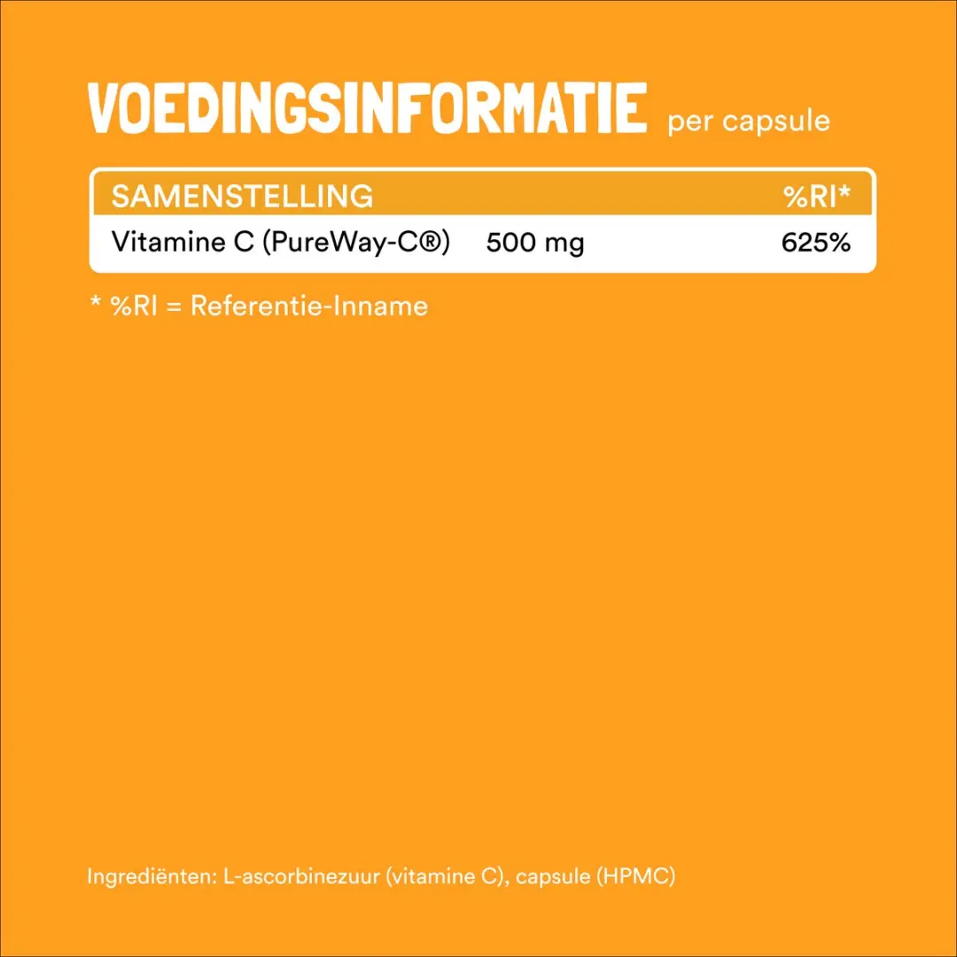 Yummygums Vitamine C Capsules PureWay-C 500mg - 60 Stuks