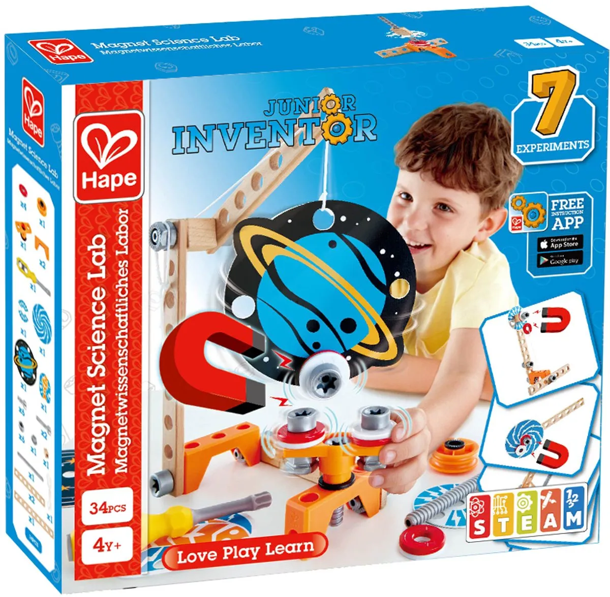 Hape Magnetisch Wetenschapslab E3033 - 34-delig - afbeelding 2 van 6