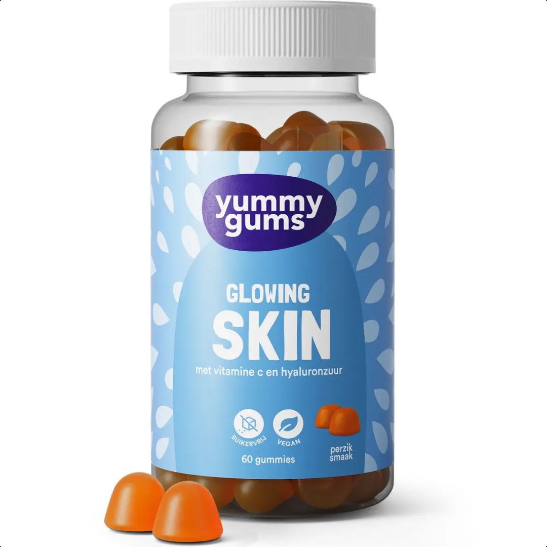 Yummygums Glowing Skin Suikervrije Gummies 60 Stuks