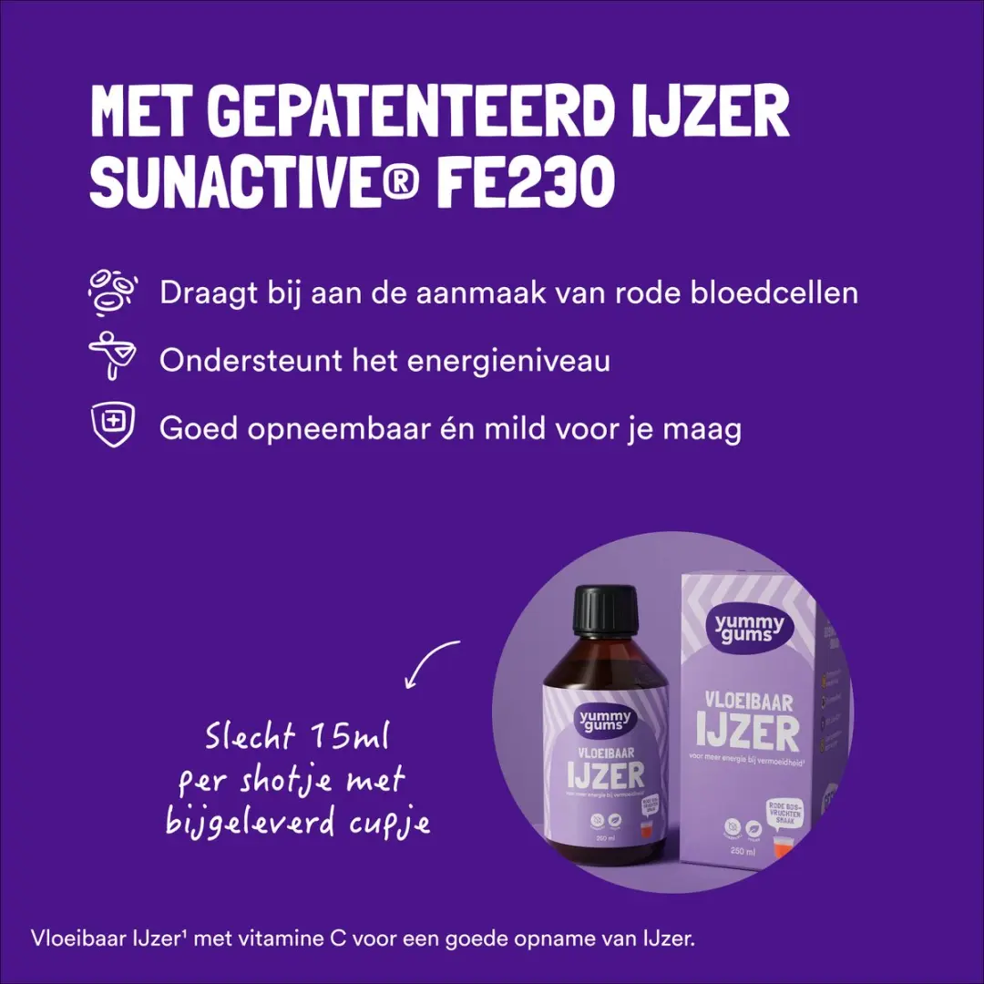 Yummygums Vloeibaar IJzer Elixir 250ml