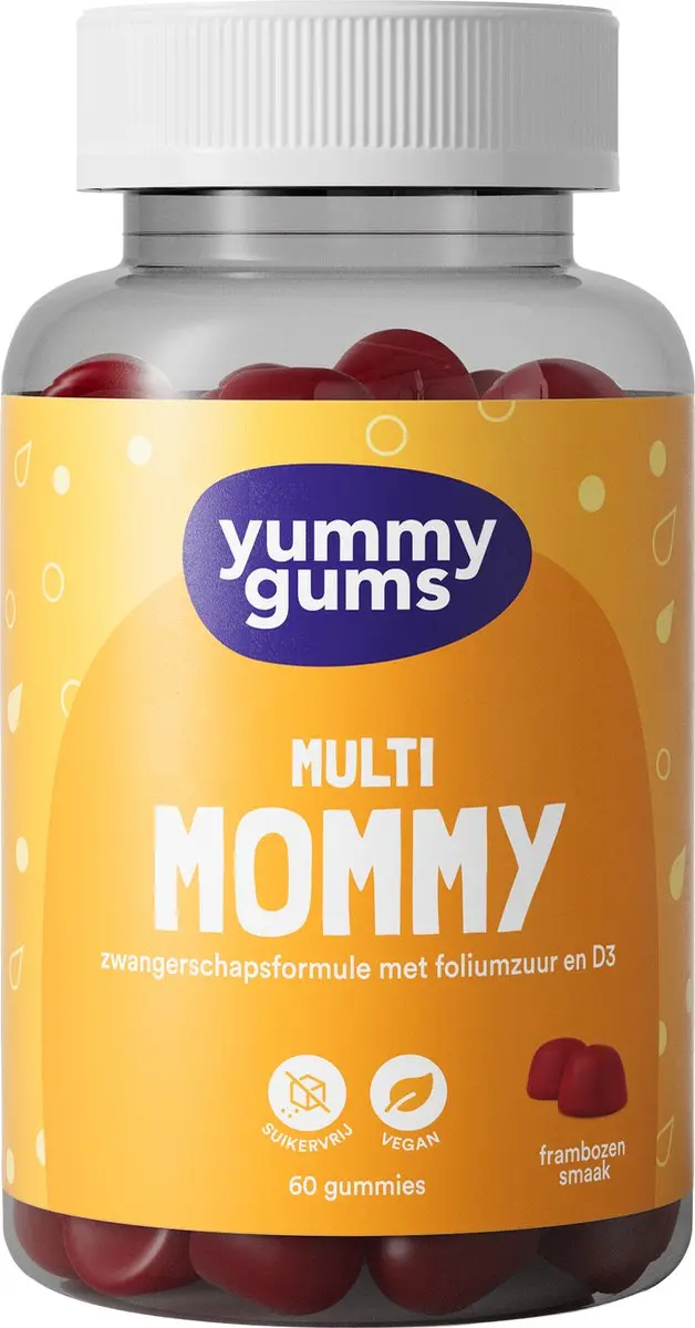 Yummygums MOMMY Gumms Foliumzuur Suikervrij 60 Gummies