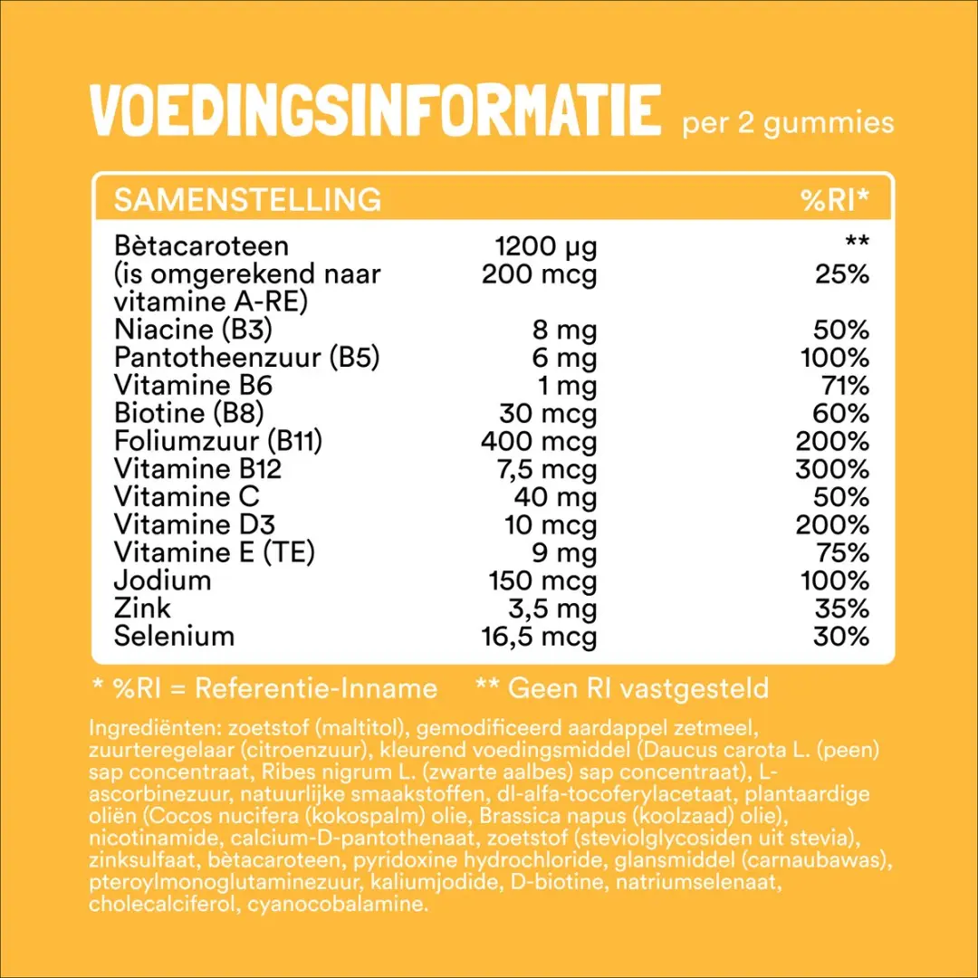 Yummygums MOMMY Gumms Foliumzuur Suikervrij 60 Gummies