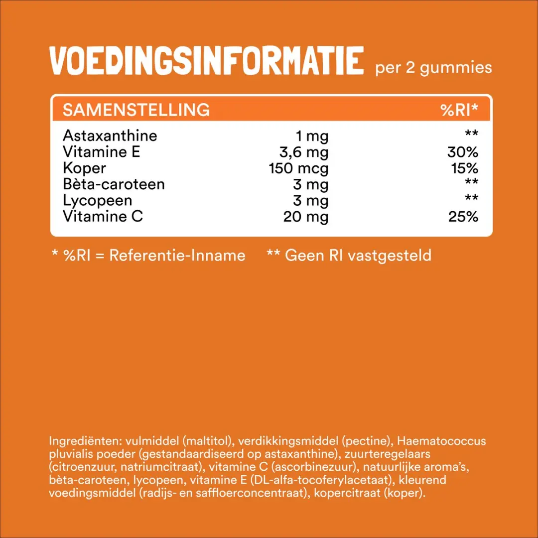 Yummygums Tanning Gummies Suikervrij - 60 Stuks