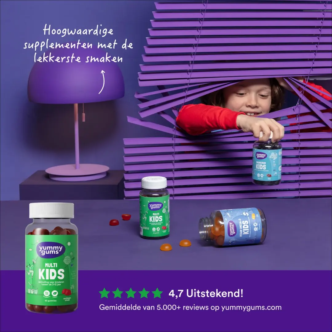 Yummygums Multivitamine KIDS Gummies Suikervrij 60 Stuks
