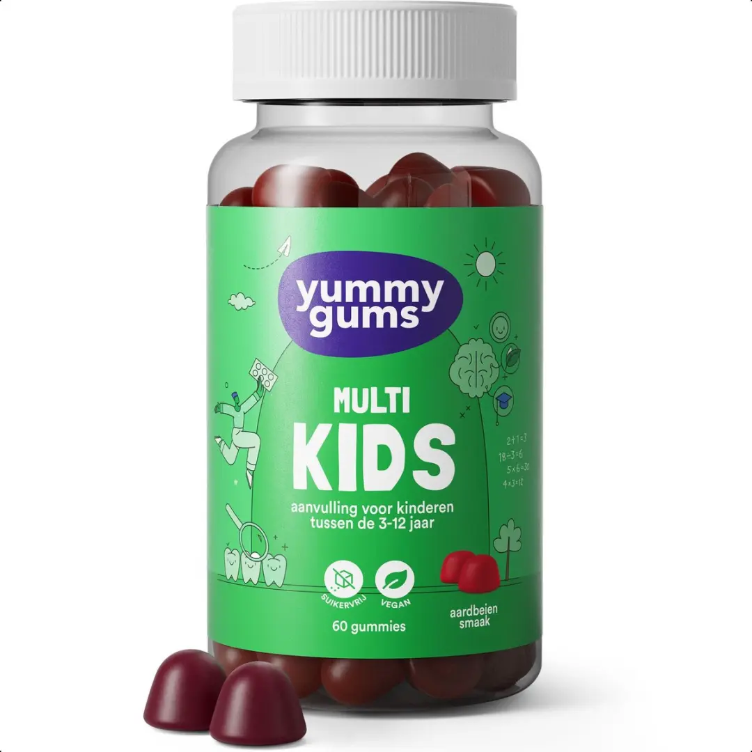 Yummygums Multivitamine KIDS Gummies Suikervrij 60 Stuks