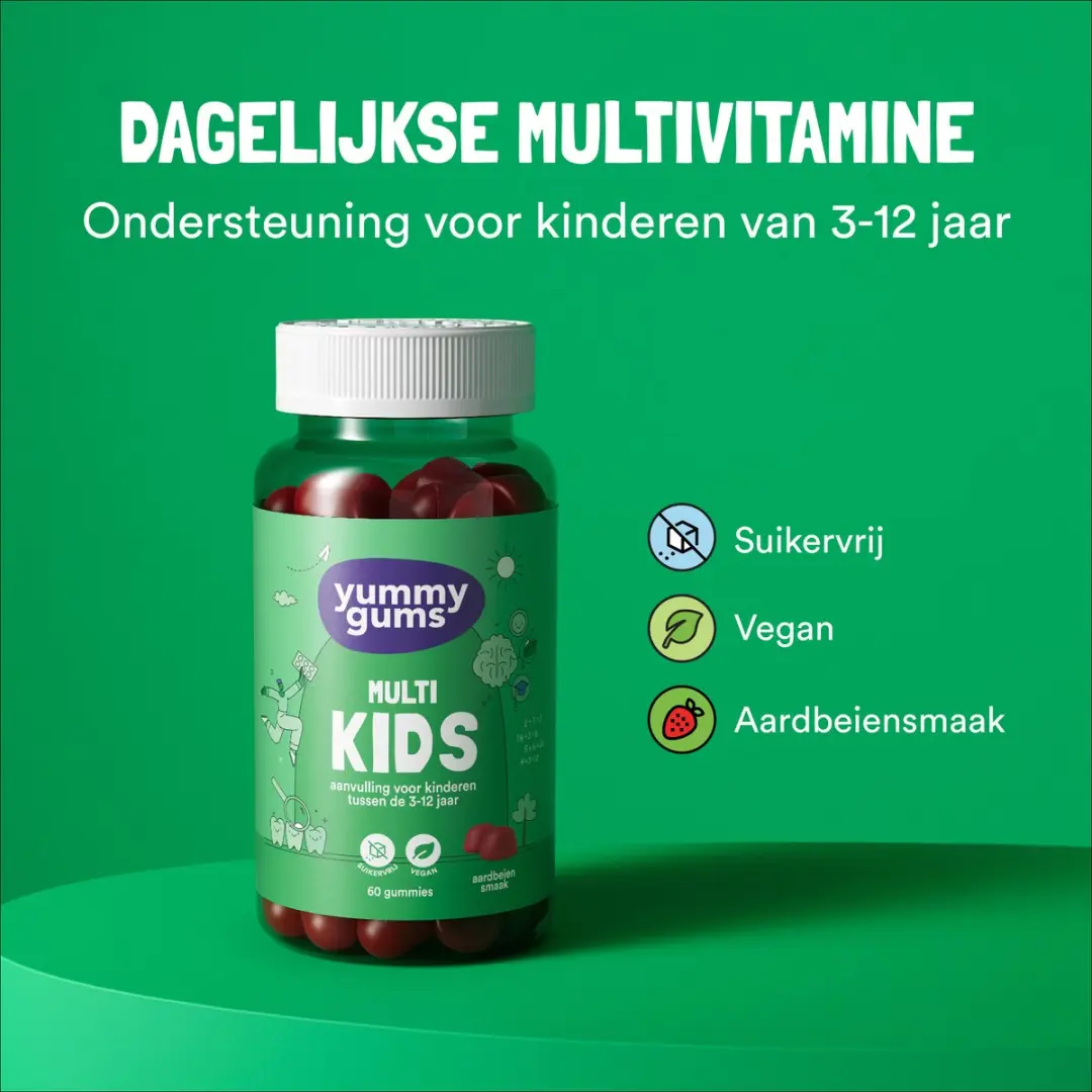 Yummygums Multivitamine KIDS Gummies Suikervrij 60 Stuks