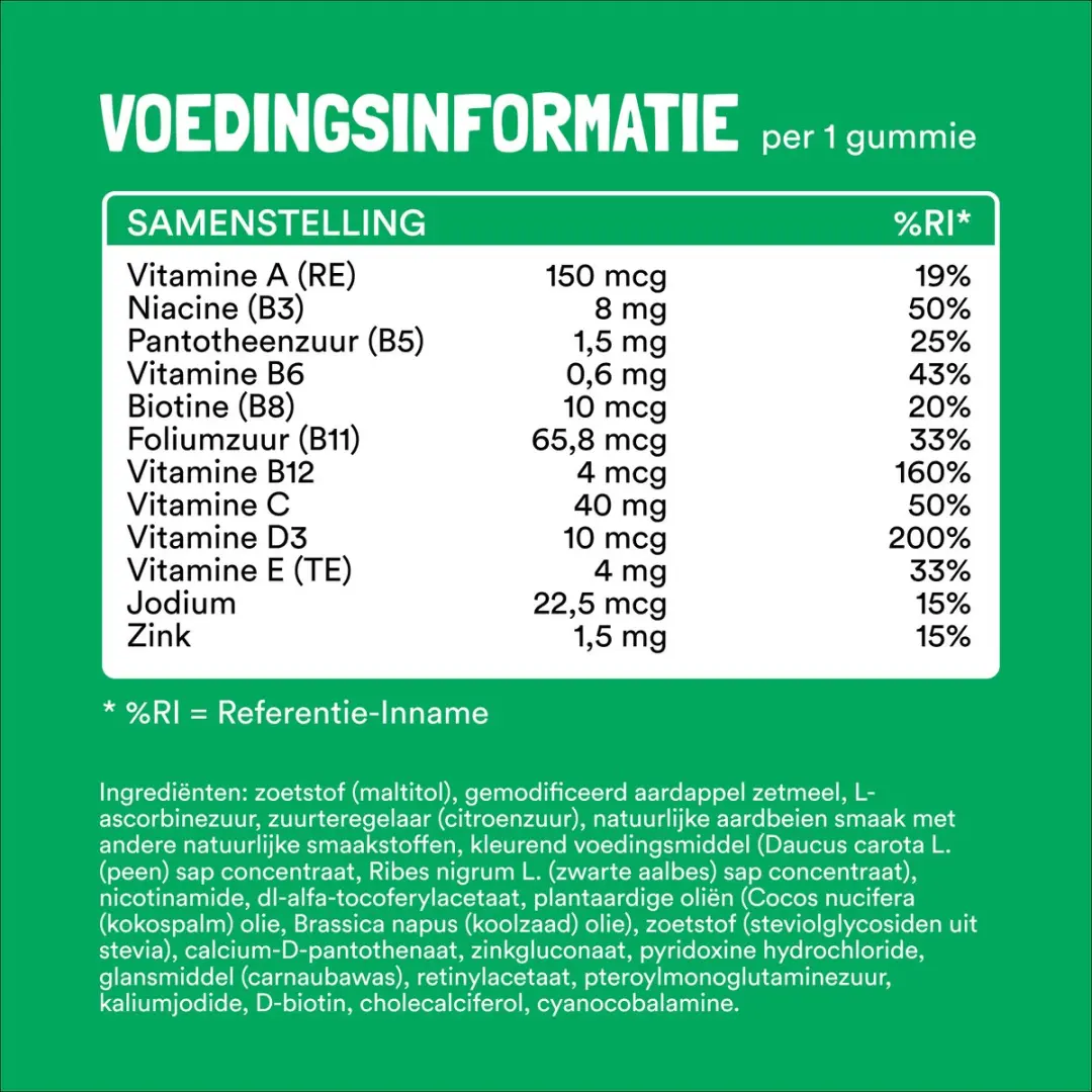Yummygums Multivitamine KIDS Gummies Suikervrij 60 Stuks