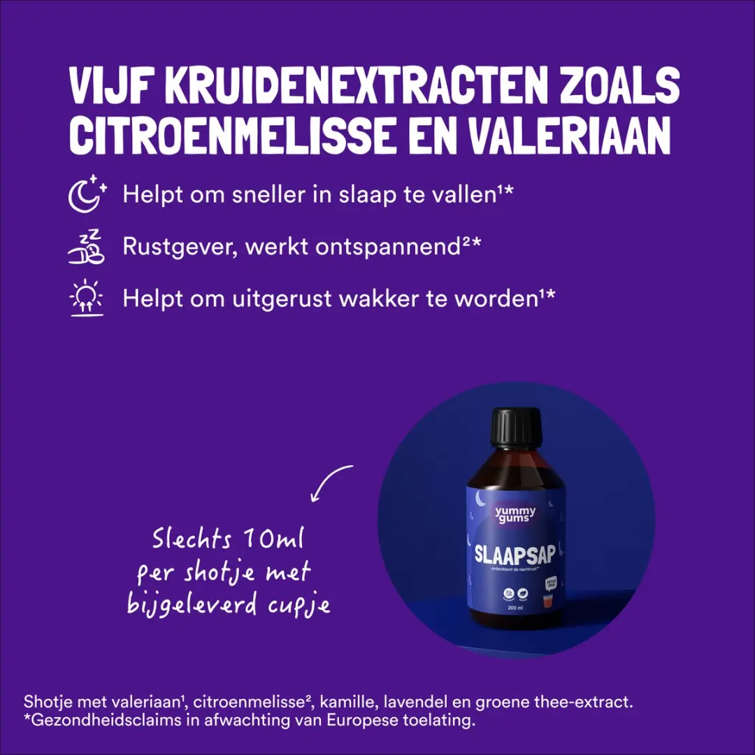 Yummygums Slaapsap Suikervrij Kersensmaak 200ml