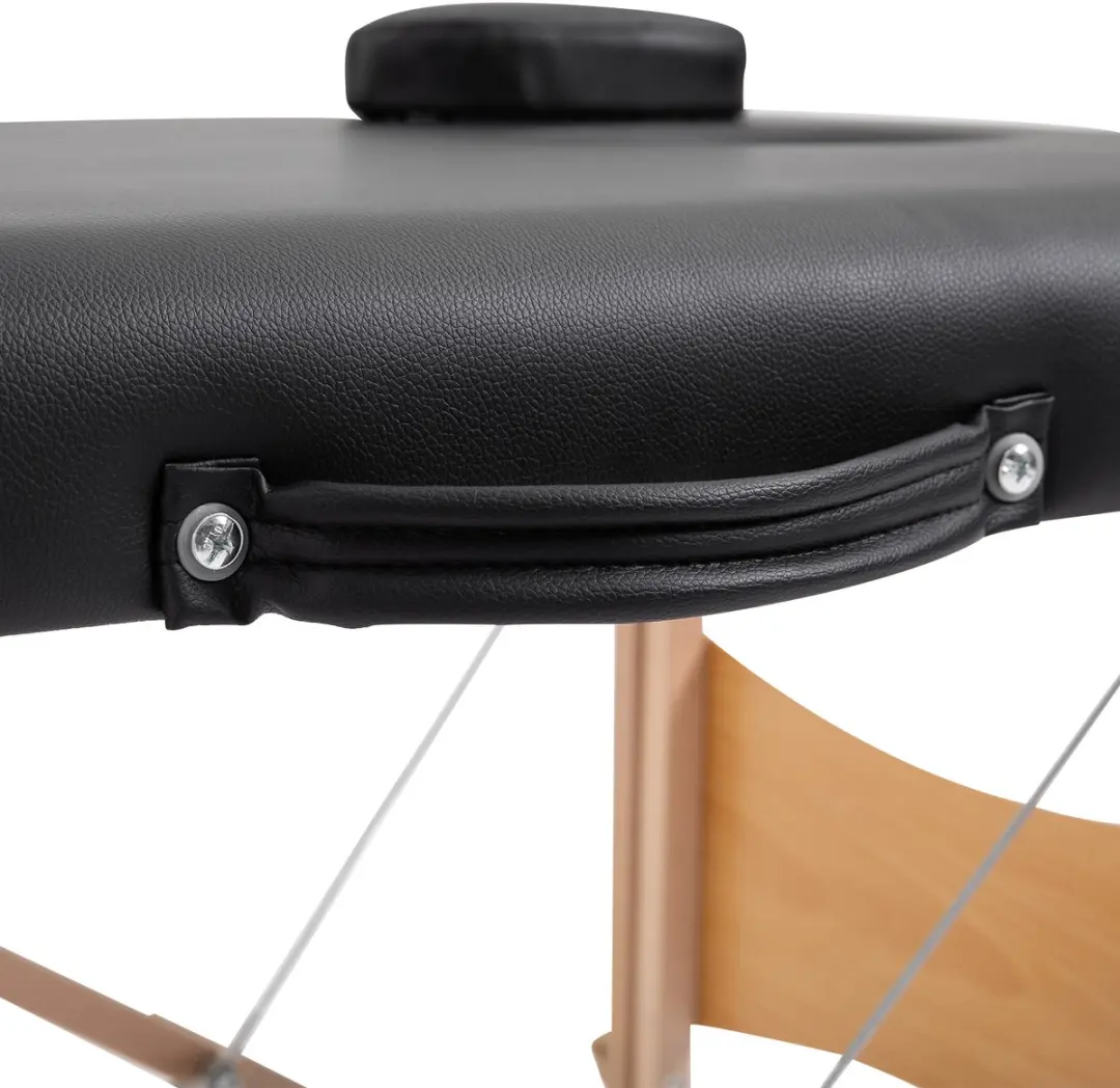 Homcom Massagetafel Populierenhout 186x60cm - Zwart