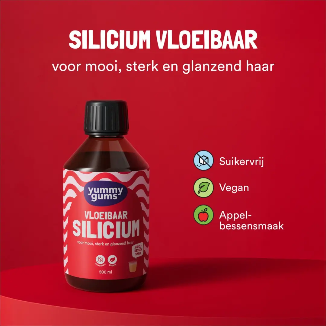 Yummygums Vloeibaar Silicium Appel-Bessensmaak 500ml