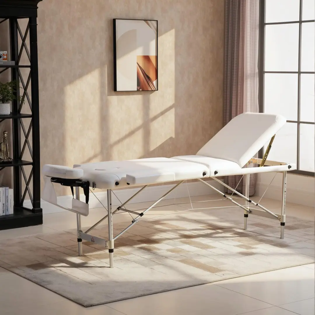 Homcom Massagetafel Aluminium - Wit
