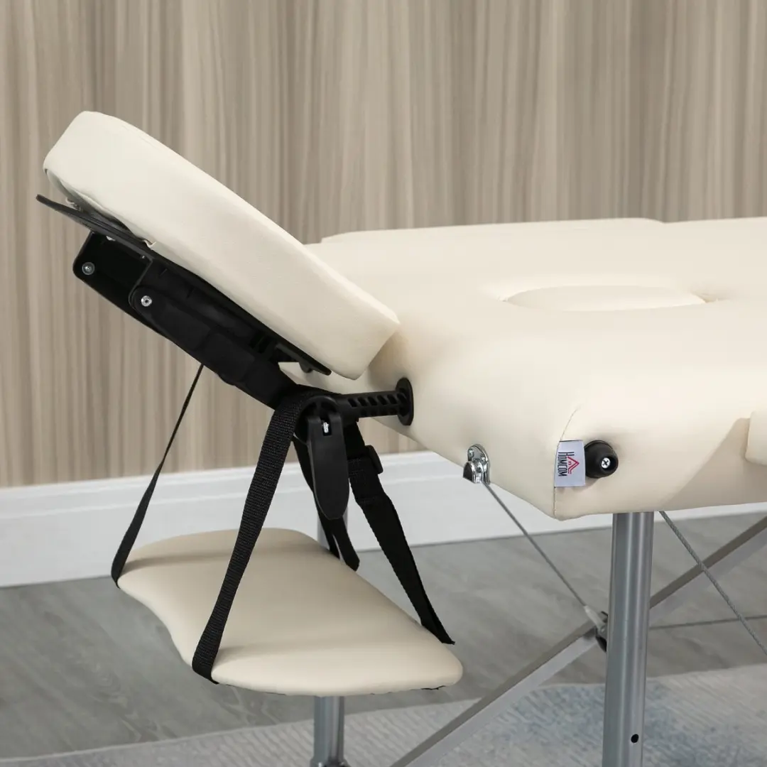 Homcom Massagetafel Aluminium - 185x70cm Beige