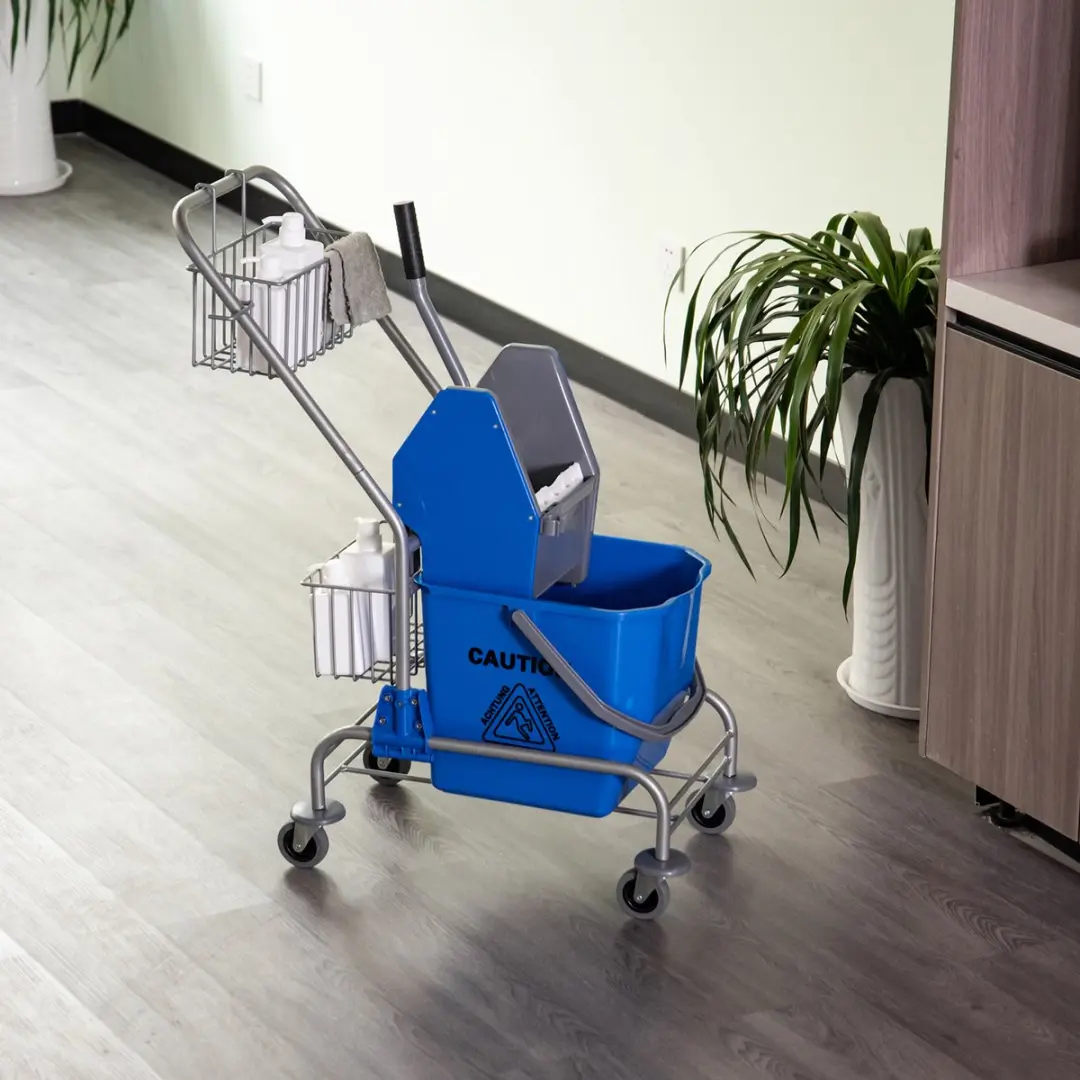 Homcom Putzwagen Kunststof Metaal 73L - Blauw