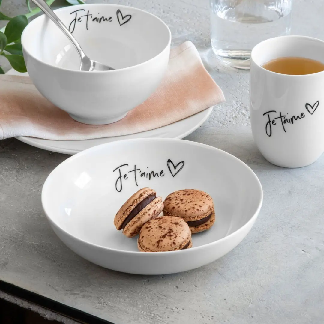 Villeroy & Boch Je t'aime Schalen Set 6 - ø18,7cm - Wit