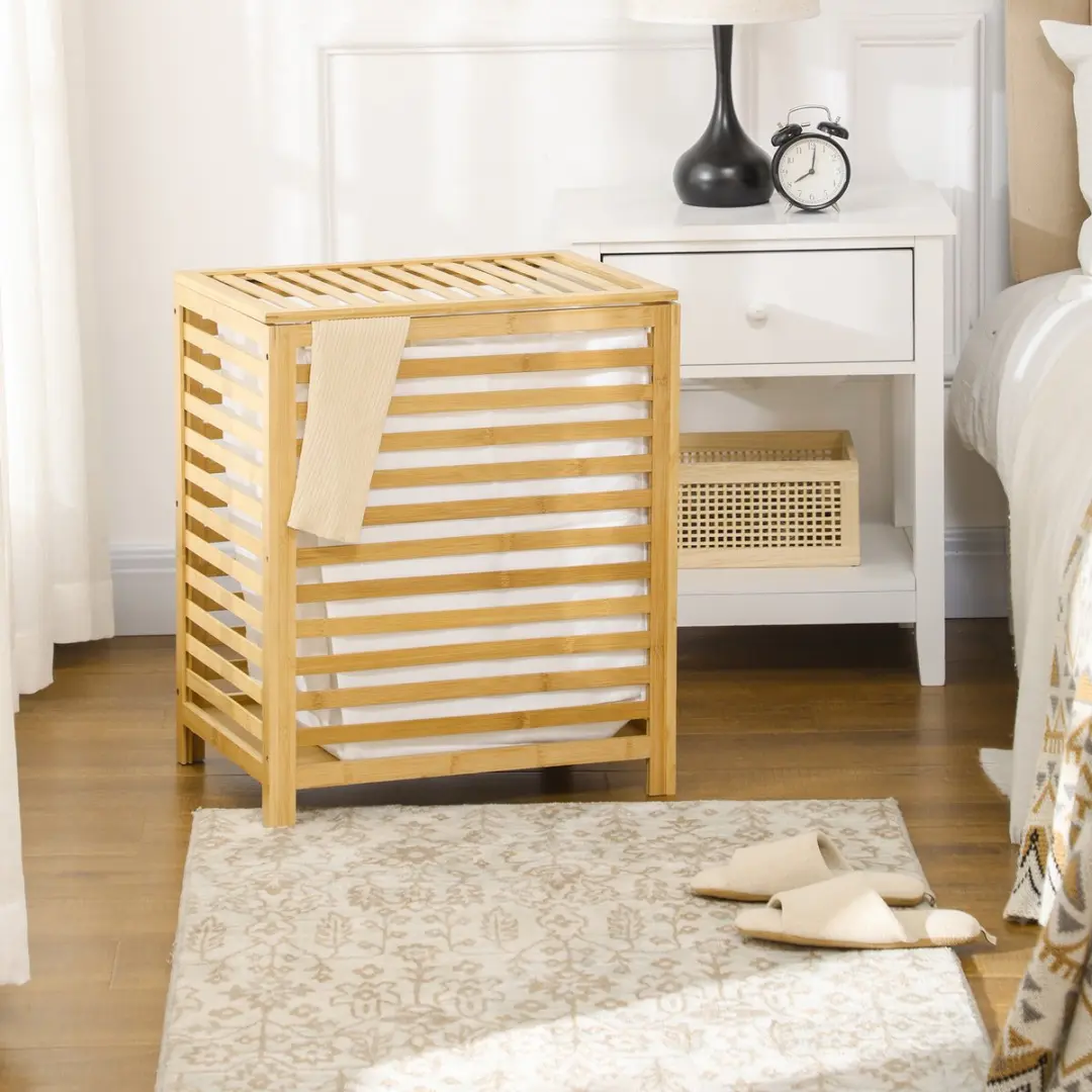 Homcom Wäschekorb Bamboe 50L - 36x60cm