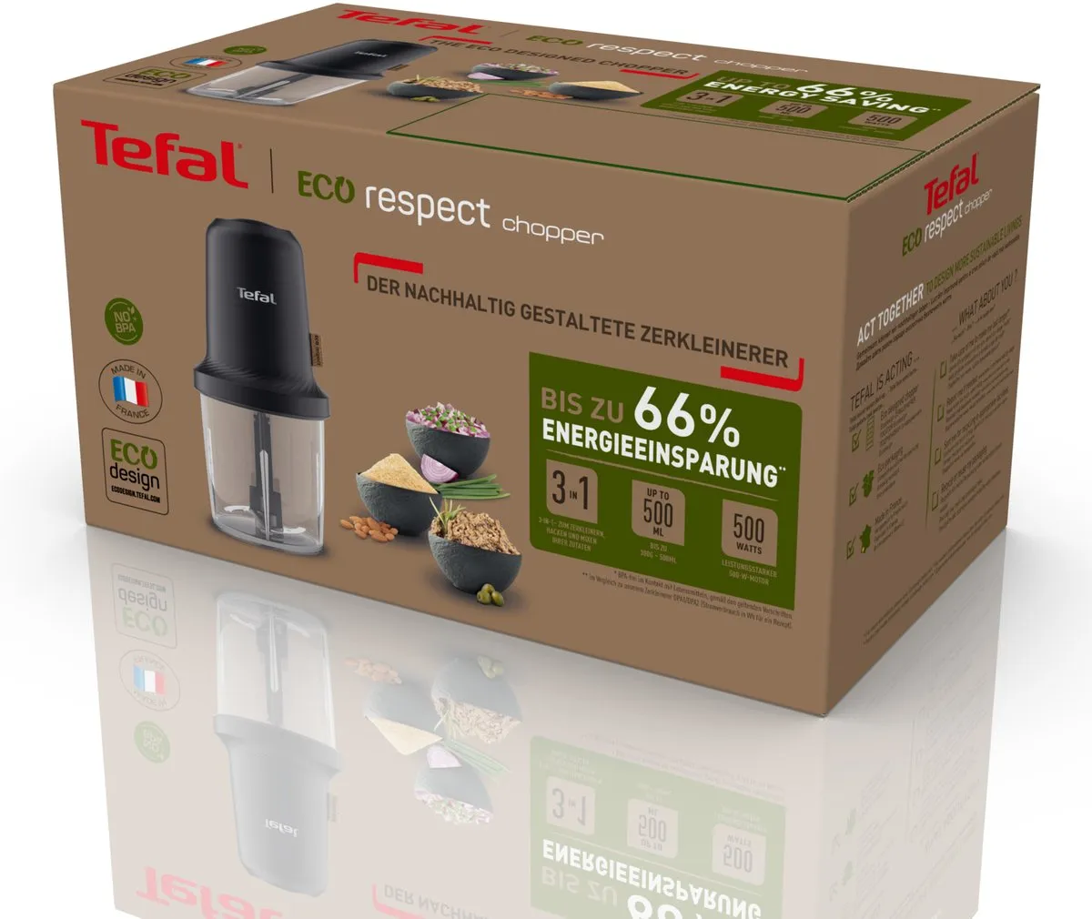 Tefal Eco Respect Hakmolen 500W - Zwart
