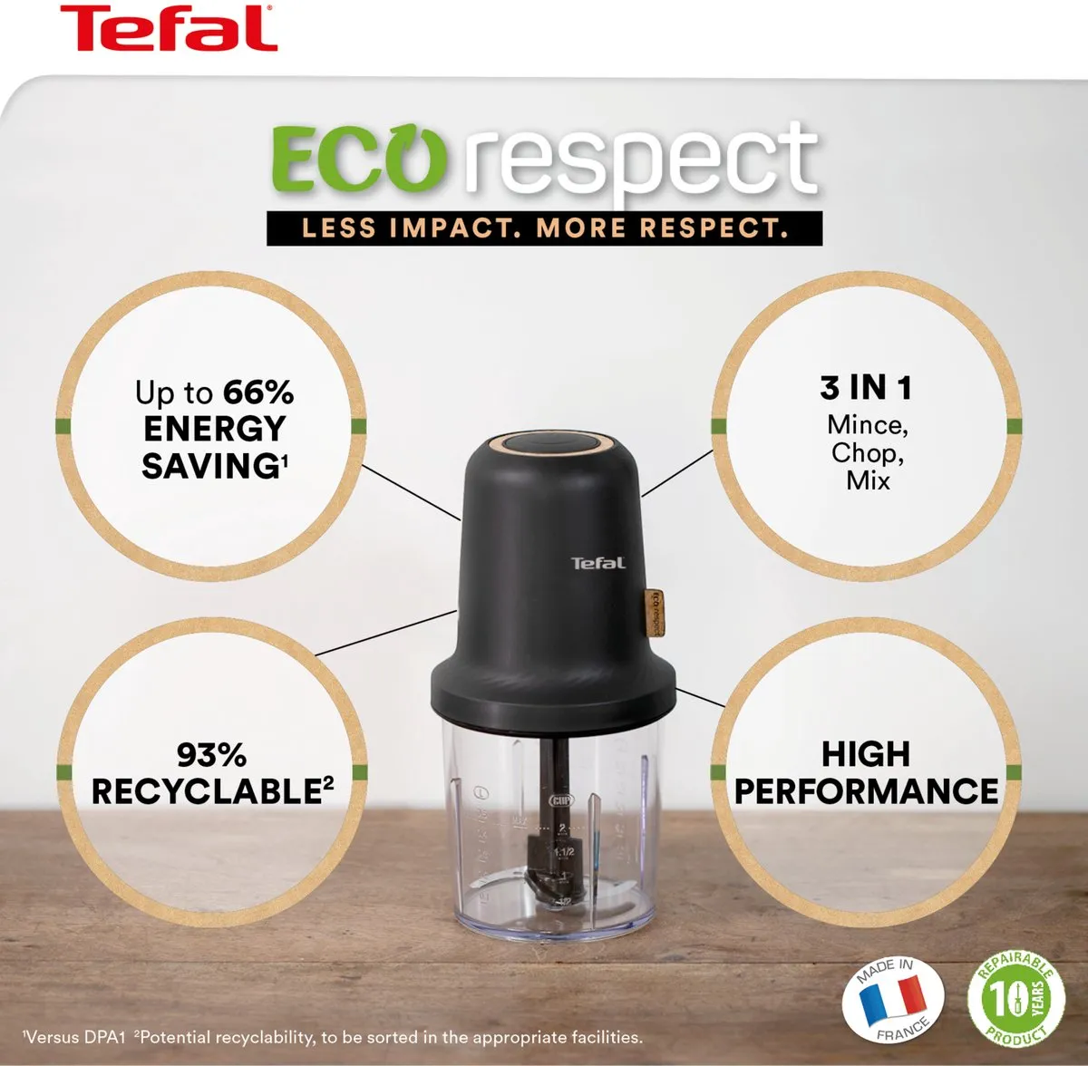 Tefal Eco Respect Hakmolen 500W - Zwart