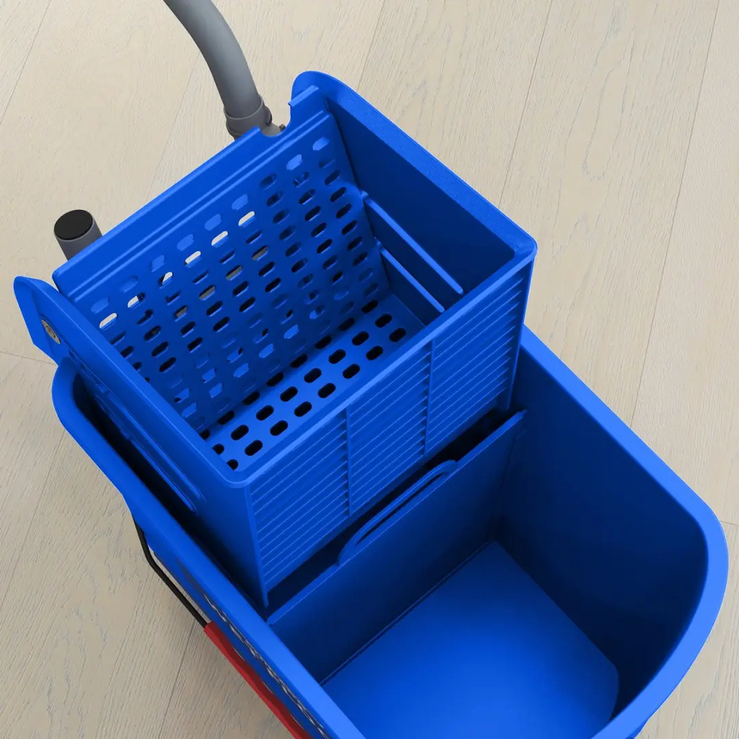 Homcom Schoonmaakwagen 60L - Blauw