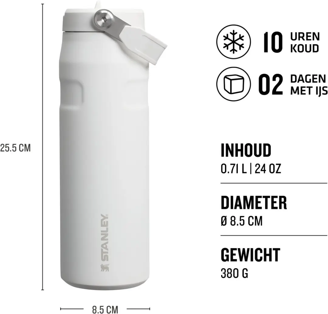 Stanley Flip Straw 2.0 Waterfles 0,7L - Frost