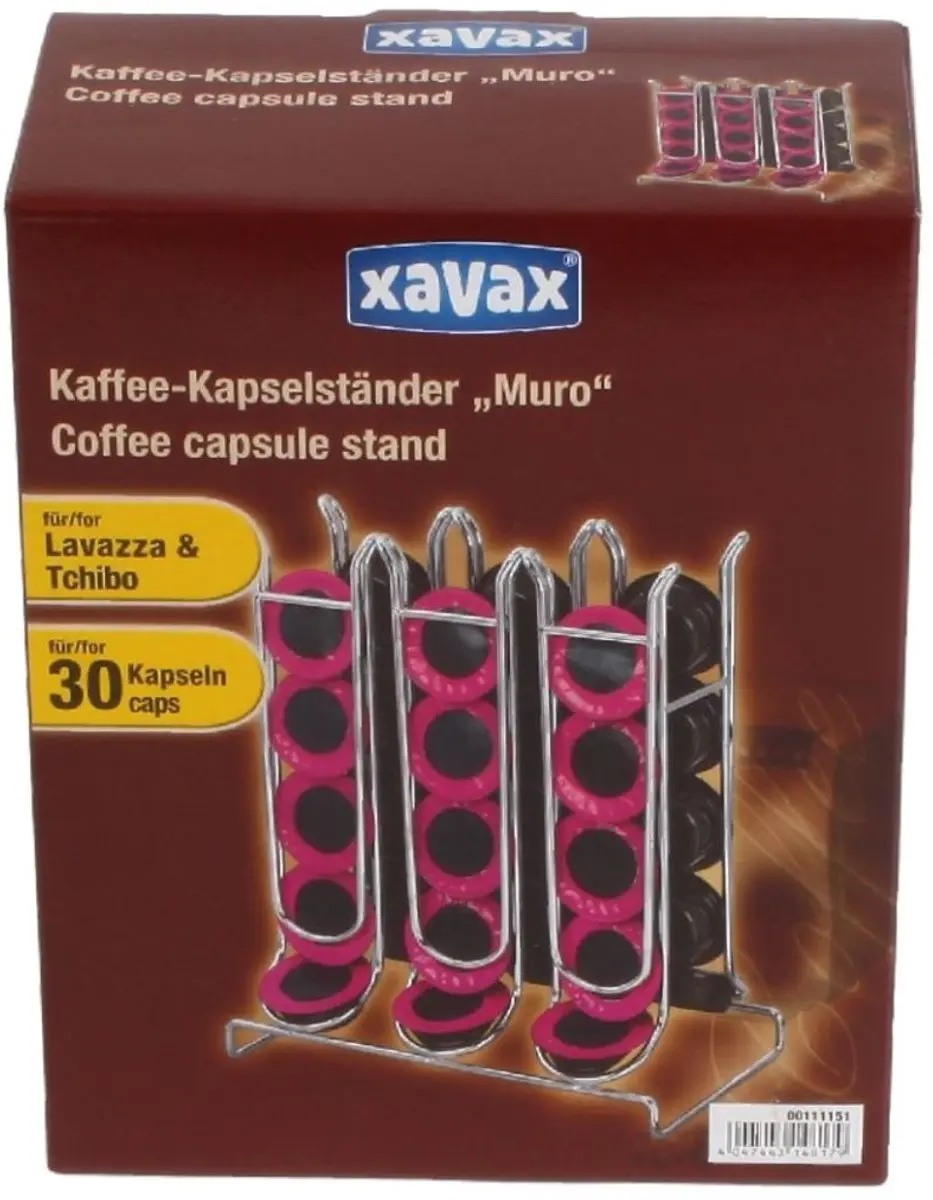 Xavax Muro Capsulehouder 30 Stuks - Zilver