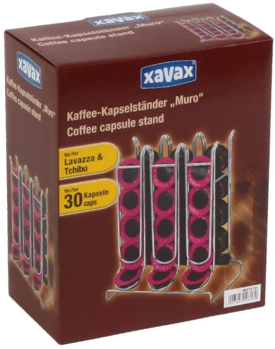 Xavax Muro Capsulehouder 30 Stuks - Zilver