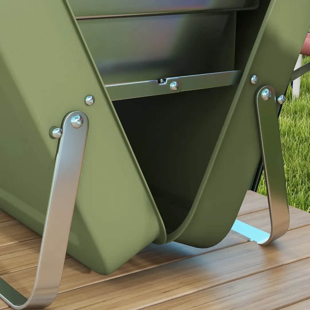 Outsunny Tischgrill 47x30x28cm - 32cm Rooster - Groen