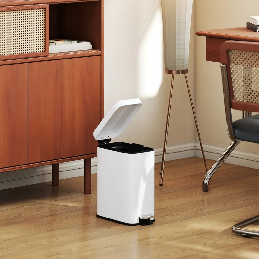 Homcom Pedaalemmer 5L - Wit