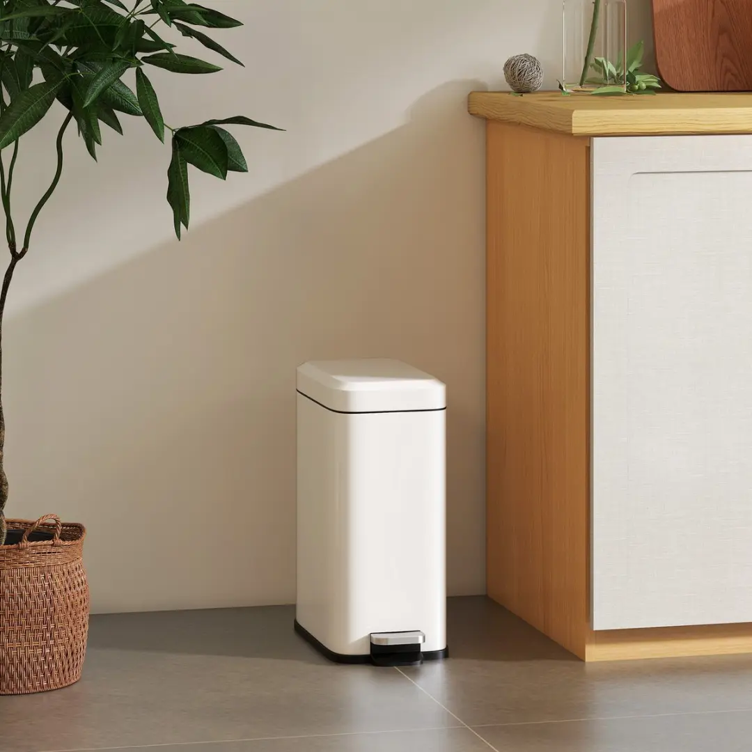 Homcom Pedaalemmer 5L - Wit