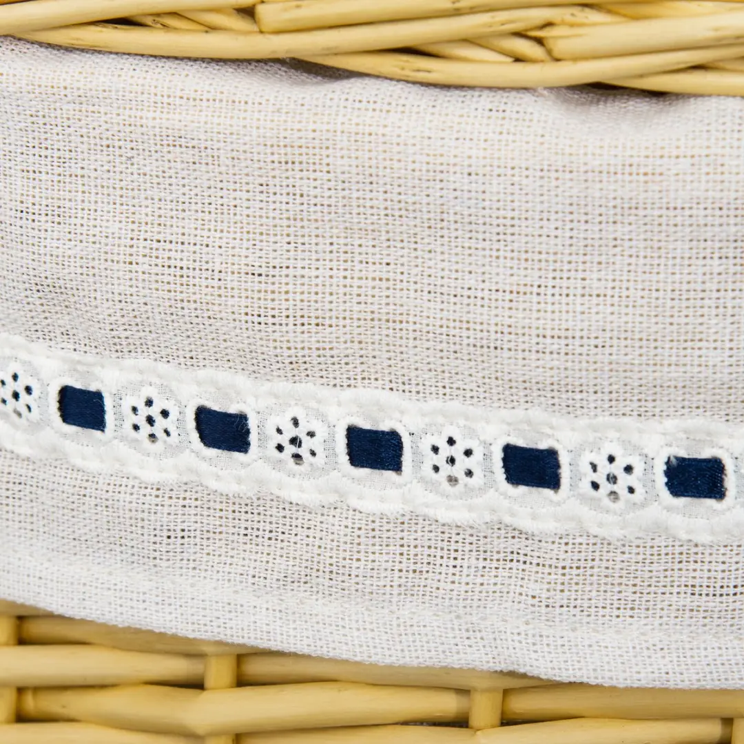 Homcom Rieten Wasmand met Deksel - Natuur