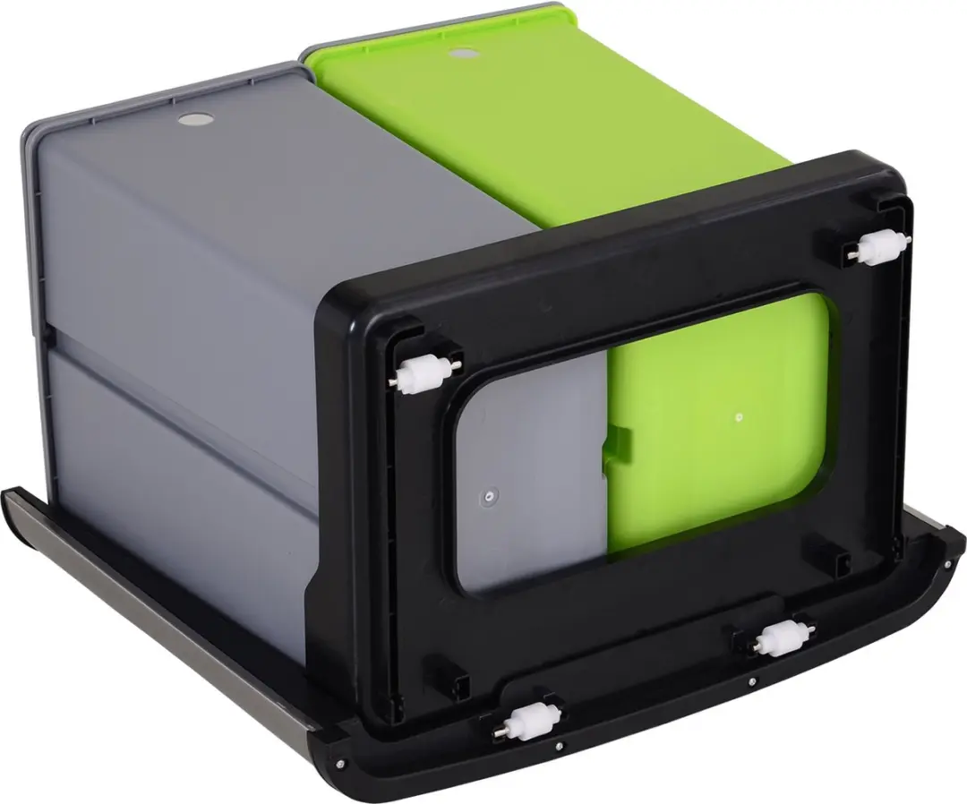 Homcom Sensor Prullenbak 72L - 3 Vakken Zilver - afbeelding 6 van 6