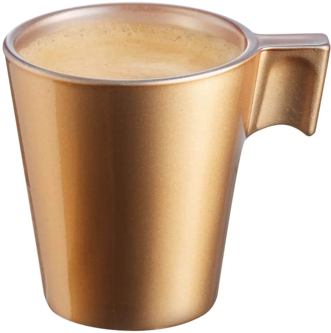 Luminarc Espresso Kopjes 80ml - 4 Stuks - Goud Metallic
