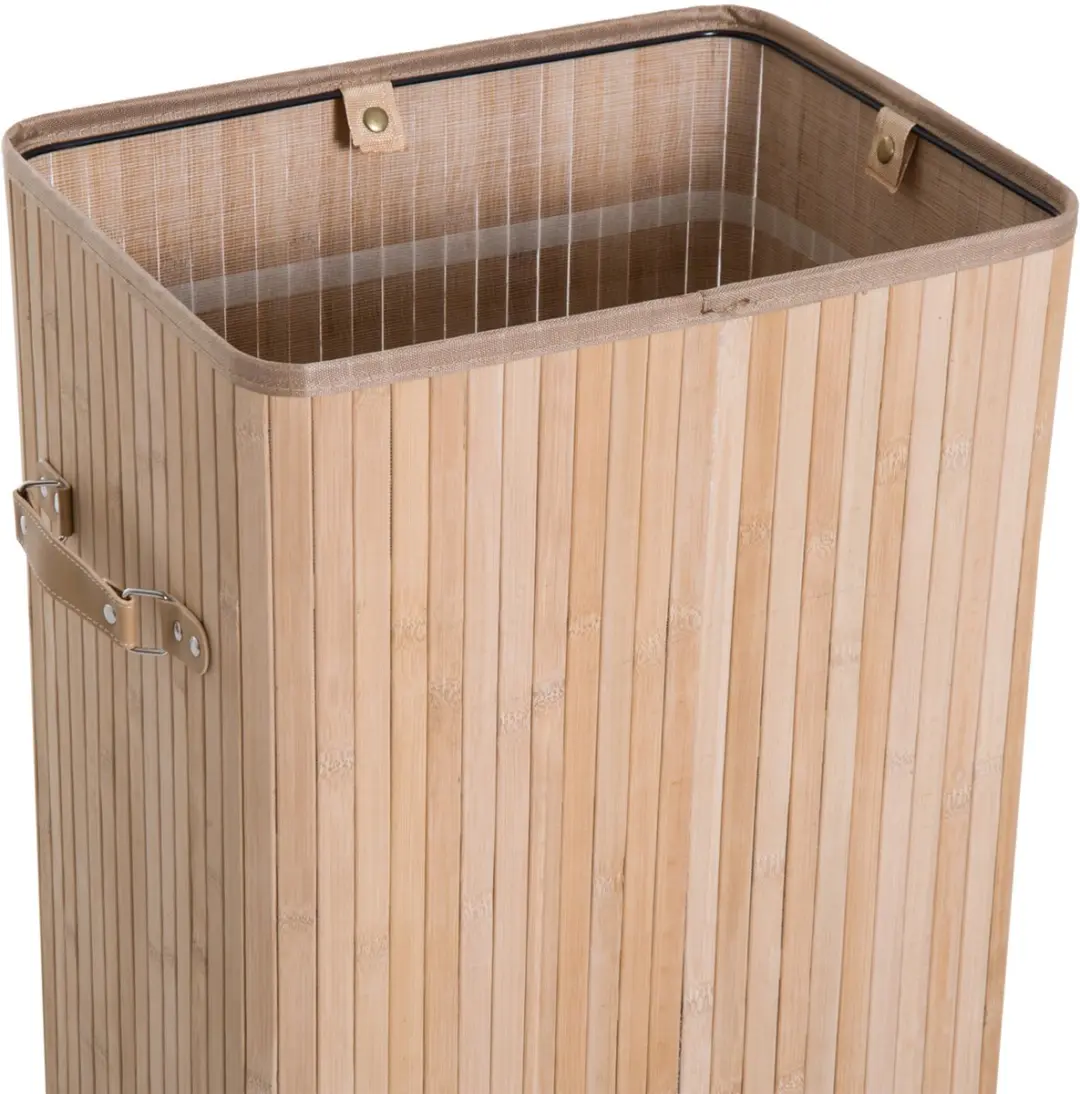 Homcom Wasmand Bamboe 70L - 40x30x60cm - afbeelding 6 van 6