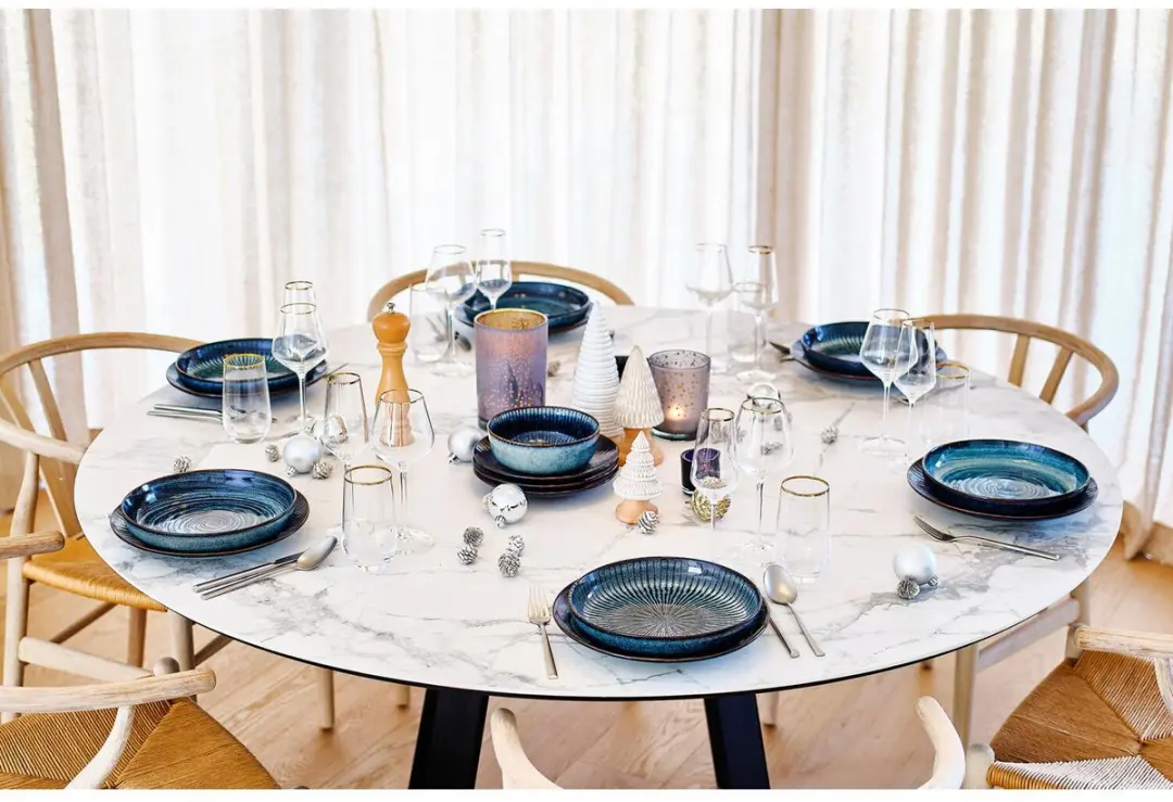Cosy&Trendy Bilbao Keramiek Mokken - 12 Stuks - 170ml - Donkerblauw