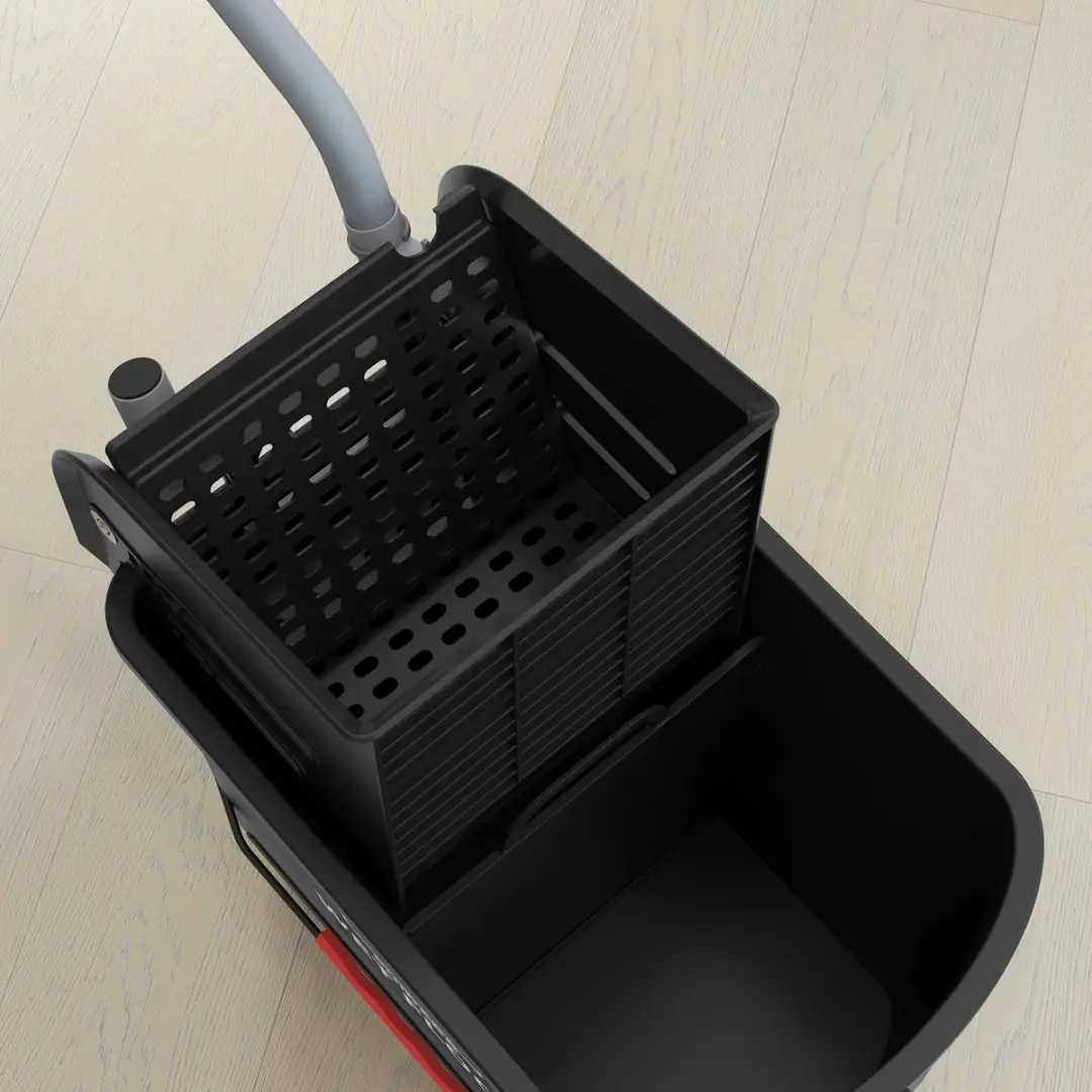 Homcom Putzwagen Kunststof 60L - 70,5cm - Zwart