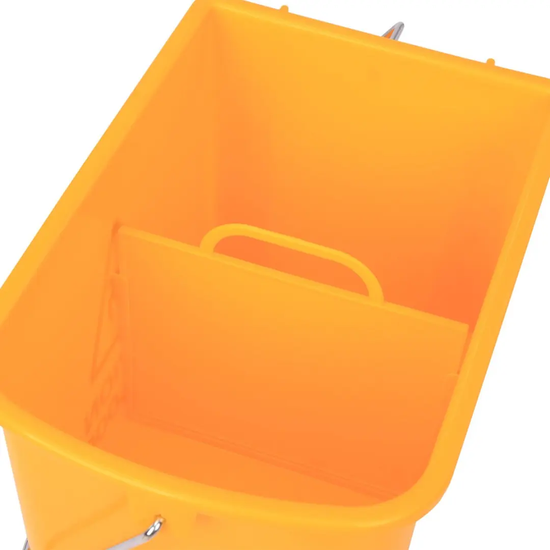 Homcom Schoonmaakwagen 20L - Geel