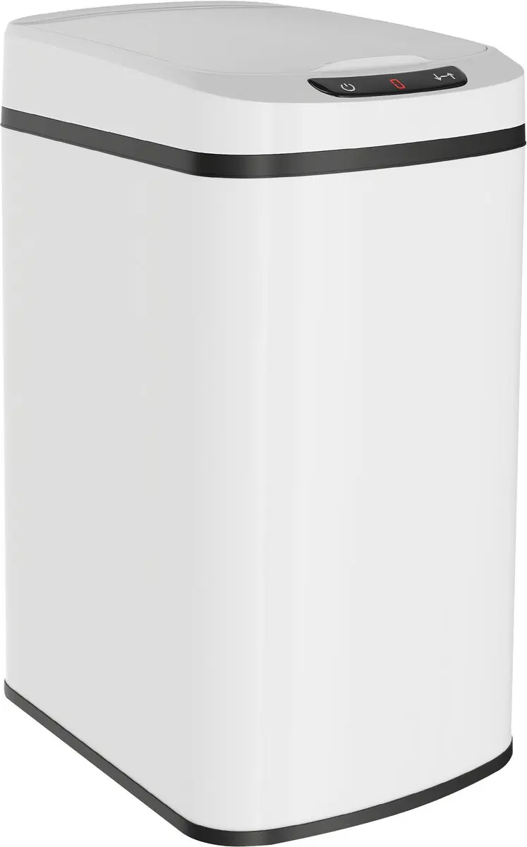Homcom Touchless Afvalbak 12L - Wit - afbeelding 6 van 6
