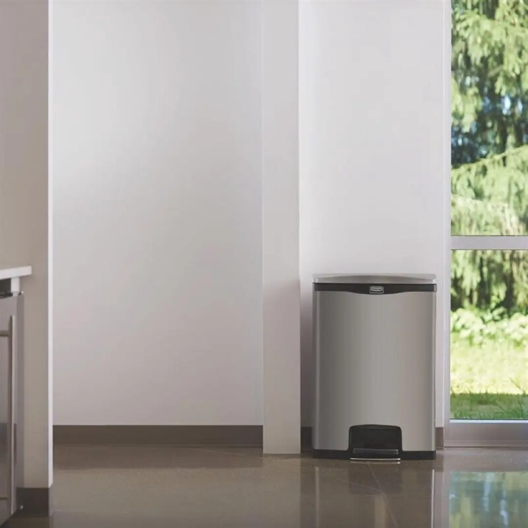 Rubbermaid Slim Jim GE939 Pedaalemmer 90L - RVS