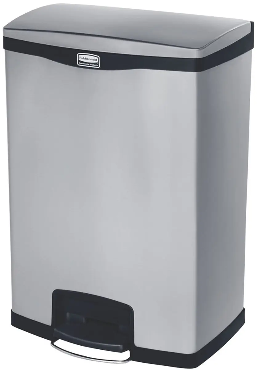 Rubbermaid Slim Jim GE939 Pedaalemmer 90L - RVS