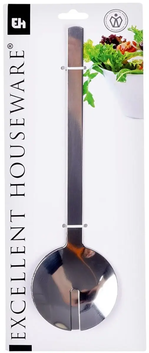 Excellent Houseware Stalen Saladelepels 26cm - 2 Stuks