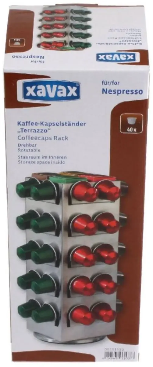 Xavax Coffeecaps Rack Nespresso 40 - Zilver