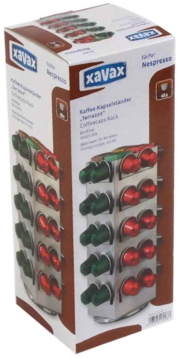 Xavax Coffeecaps Rack Nespresso 40 - Zilver