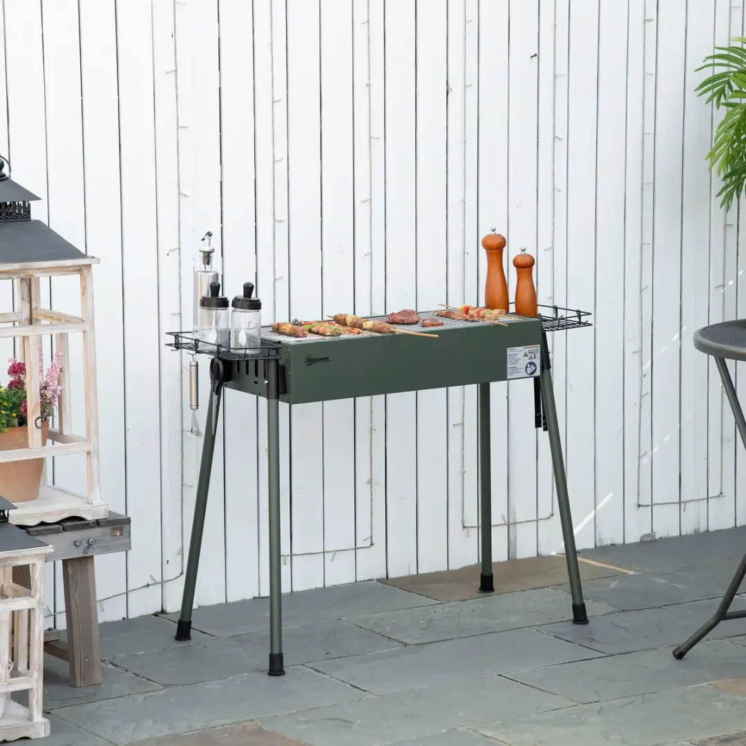 Outsunny Houtskoolbarbecue 66,5cm - Donkergroen - afbeelding 6 van 6