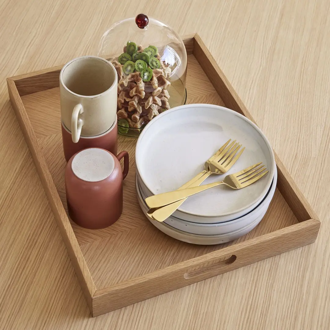 Hübsch Clay Bord Wit