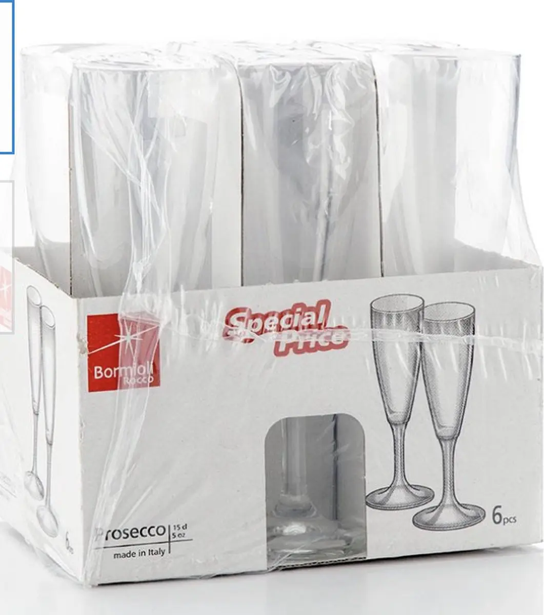 Bormioli Prosecco Champagneglas S6 - 15cl - 6 Stuks