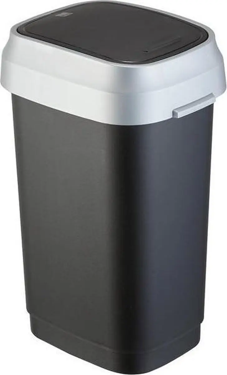 KIS Dual Swing Bin S 15L Prullenbak - Grijs/Zwart