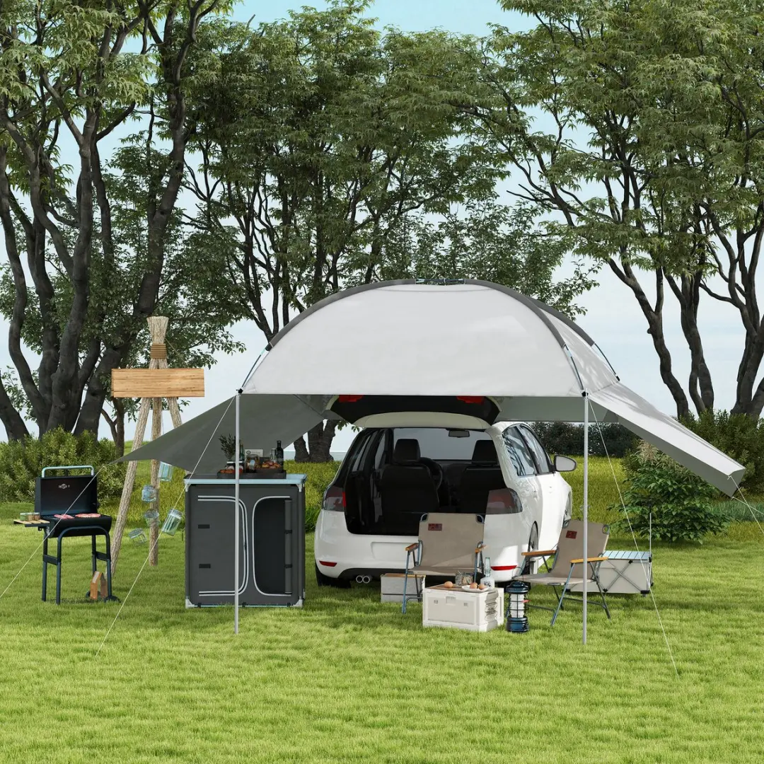 Outsunny Houtskoolbarbecue 83L x 46,5B x 115H cm - Zwart