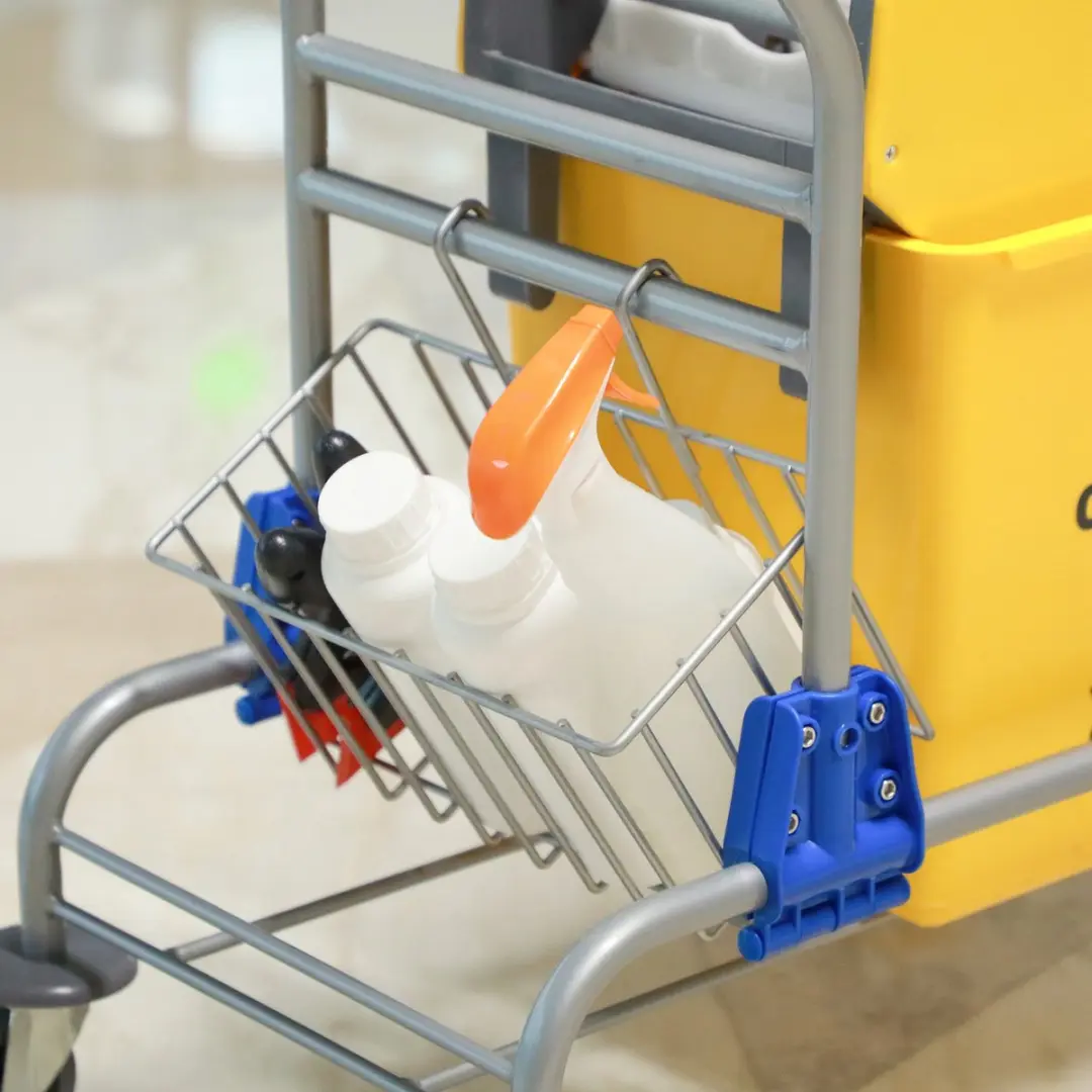 Homcom Schoonmaakemmer met Wringer 73L - Geel