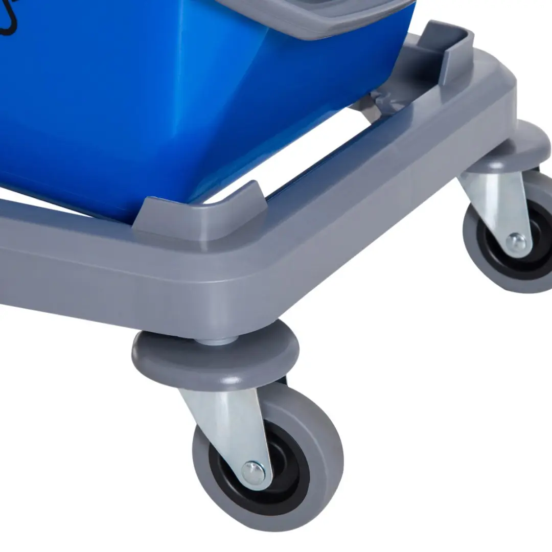Homcom Schoonmaakwagen met Uitwringer 4 Wielen - Blauw