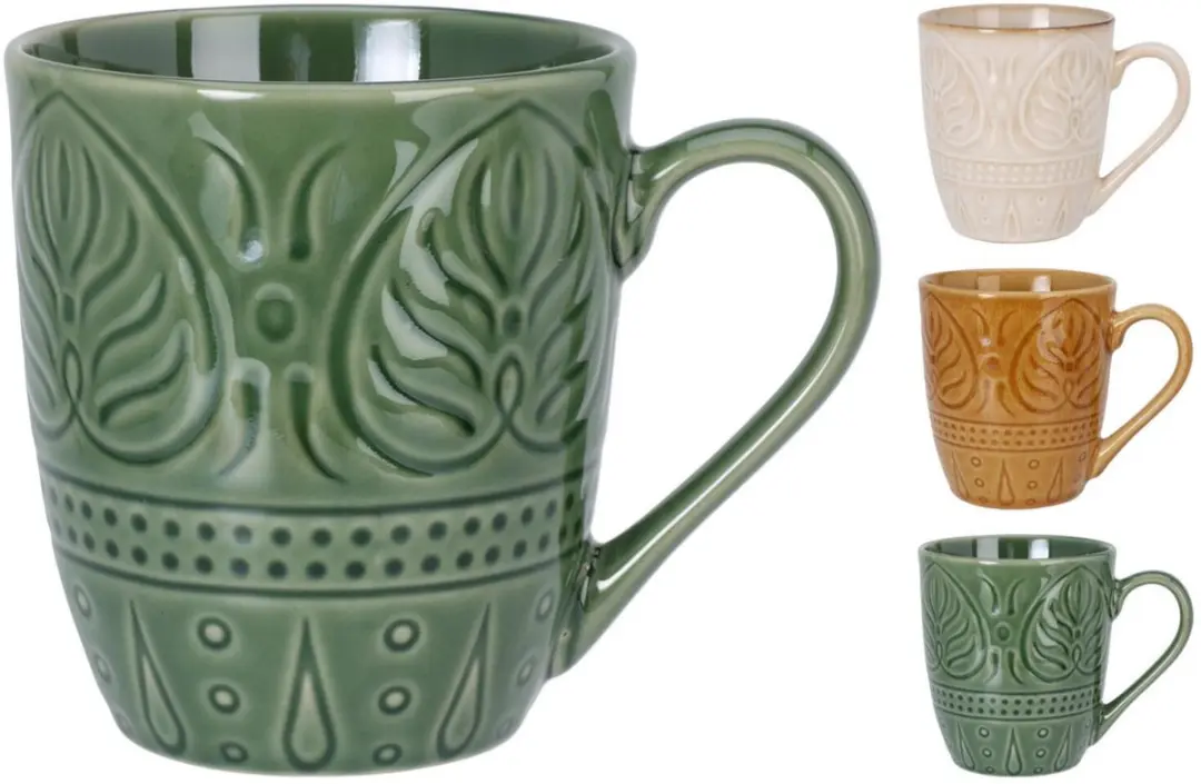 Bellatio Design Mumbai Mokken - 390ml - 3 Stuks - Multicolor