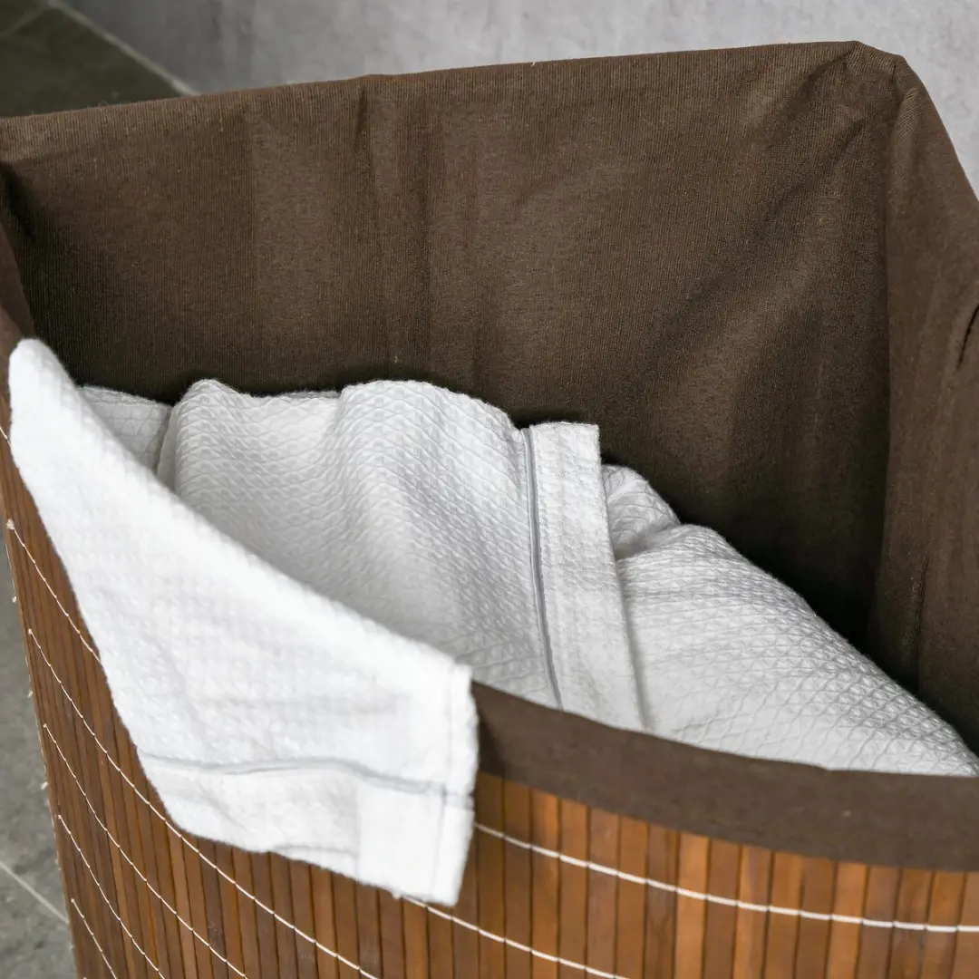 Homcom Wasmand Bamboe 38x38x57cm - Bruin